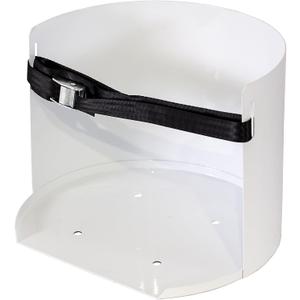 Buyers Products 5201005 3 to 5 Gallon Water Cooler Rack for Truck, Durable, White Powder-Coated Steel - Mounts to Flat Surfaces, Secures w/ Sturdy, Adjustable Nylon Straps - Water Jug Holder for Truck