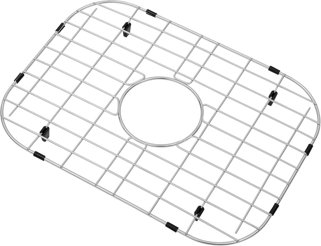 Kitchen Sink Grid,18 1/2" X 13 3/8" Sink Protectors,Stainless Steel Sink Grate with Center Drain