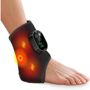 Cordless Neuropathy Foot Massager, Ankle Massager for Pain Relief, Ankle Heating Pad Plantar Fasciitis Relief, Black
