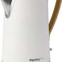PantryPro 1.7L 1500W Rapid-Boil Electric Kettle - Stainless Steel Interior - Auto Shut-Off, Boil-Dry Protection, LED Indicator, Wide Opening - Cream White