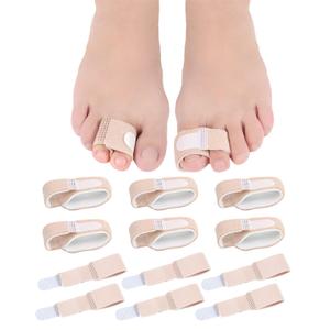 12 Pack Fabric Hammer Toe Correctors, Hammertoe Straightener, Reusable Toe Buddy Wrap Protective Broken Toe Wraps, Toe Splint for Broken Toe, Crooked toes, Bent Toes