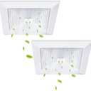 Baquler 2 Pcs Exhaust Bathroom Fan Cover 12 x 12'' Bathroom Ceiling Grille with Springs Plastic Replacement Vent Fan Fits Models 663 670 671 675 688 689 Ventilation Plastic Cover White