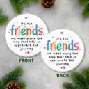 4 x Friendship Gifts for Women Friends - BFF Christmas Ornaments & Decorations - Ceramic Ornaments