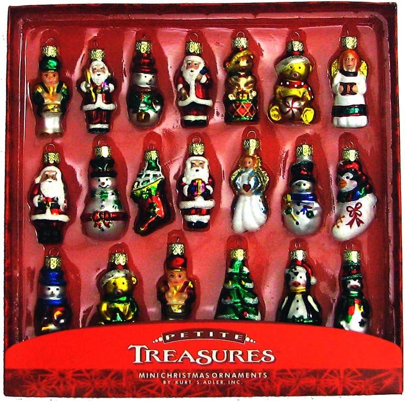 Kurt Adler Petite Treasures Glass Ornament Set, 20-Piece