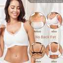 WOWENY Wireless Bras for Women No Underwire Push Up Bra Comfort Seamless Full Coverage Bralettes with Support Everyday Bra (White, S)