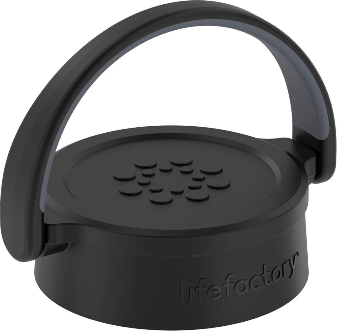 Lifefactory Classic Cap Accessory for 12, 16, and 22-Ounce Glass Bottles, Onyx Black (Oynx)