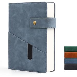 Lined Journal Notebook for women men,368 Pages Hardcover Leather Journals for Writing, A5 Journaling Notebooks,Daily Journals Notebook for Work Note Taking,Travel,Business,School , 5.7"8.3" (Grey Blue)