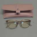 miyya Blue Light Blocking Glasses Women, Fashion Round Transparent Anti Blue Light Glasses with Anti Eyestrain & UV Glare (*Flesh Pink)