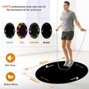 Jump Rope Mat Large Rubber Exercise Mat Workout Mats for Home Gym Flooring Non-Slip Oval Design for Floor & Rope Protection
