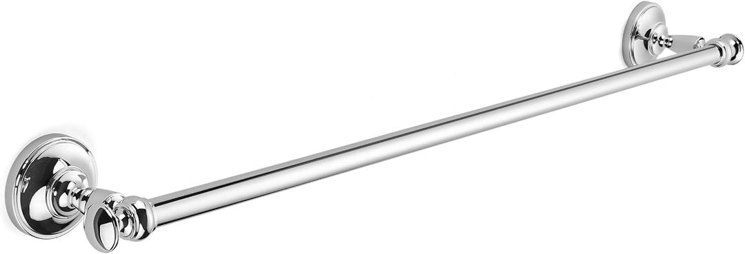 khtumeware 1 Pack Vibrant Polished Chrome Towel Bar 24 Inch Towel Rack for Bathroom Wall Mounted Thicken Steel Towel Rod Modern Home Decor