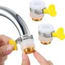 2 Pcs Universal Faucet Hose Adapter, Kitchen Sink Faucet Adapter to Garden Hose Compatible with Multi-Water Filters, with 14-24mm Inner Diameter