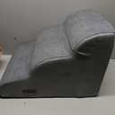 3-Step Dog Ramp and Stairs for Sofa and Chair - Non-Slip Sturdy Pet Steps for Small Dogs and Cats,15.7" H,Grey