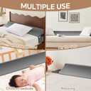 EUHAMS Full Size Bed Wedge Pillow for Headboard Bed Gap Filller/Mattress Gap Filler (0-7") - Wedge Pillow Headboard Triangle Foam Pillows Wedges Between Headboards Mattress (Grey,54"x10"x6")