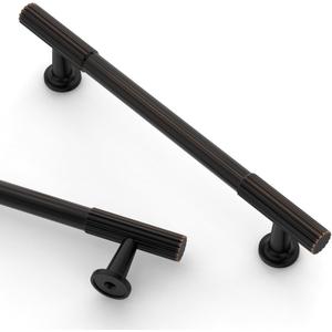 Asidrama 10 Pack 5 Inch(128mm) Oil Rubbed Bronze Cabinet pulls Kitchen Cabinet Handles, Kitchen Cabinet Hardware for Cupboard Drawer Pulls