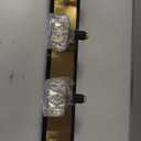 4 Light Bathroom Vanity Light, Dimmable Crystal Modern Bathroom Light Fixtures Over Mirror, Gold and Black Modern Vanity Light, Elegant Water Ripple Wall Sconce Lights