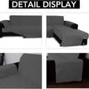 Easy-Going Sectional Couch Covers for Dogs L Shape Sofa Cover Reversible Sofa Slipcover Chaise Lounge Cover Furniture Protector Cover for Pets Dog Cat (Large, Dark Gray/Dark Gray)