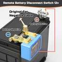 Remote Battery Disconnect Switch 12v, 240A, Upgrade Smart Voltage Car Kill Switch Anti-Theft, Prevent Battery Drain, Remote Battery Kill Switch for Car, Truck, RV (Side Installation)