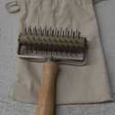 Pizza Dough Docker, Professional Dough Roller with Stainless Steel Spikes Wood Handle, Sturdy Pizza Docking Tool for Home & Commercial Kitchen, Time-Saver for Making Pizza Pie Pastry Bread