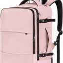 Taygeer Rolling Backpack for women, 17 inch Travel Laptop Backpack with Wheels & Shoe Pouch, Large Wheeled Back Pack Carry on Luggage, Overnight College Work Suitcase Bag Roller Mochila Adult, Pink