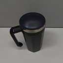 Self Stirring Coffee Mug with Temperature Display, 18 oz Rechargeable Self Stirring Mug with Lid, Automatic Self Stirring Cup, Coffee Mug with Stainless Steel for Coffee, Milk, Beverages, Black