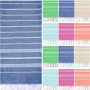 Moukeren 12 Pcs Turkish Beach Towels, Oversized Cotton Bath Towels Lightweight Quick Dry 35 x 71 Inches Turkish Blanket Towel for Beach Bathroom Pool Gym Yoga, 6 Colors