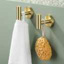 KES Bath Towel Hook Robe Hook for Bathroom Kitchen Wall Mount SUS 304 Stainless Steel Brushed Gold 2 Pack, A2164-BZ-P2