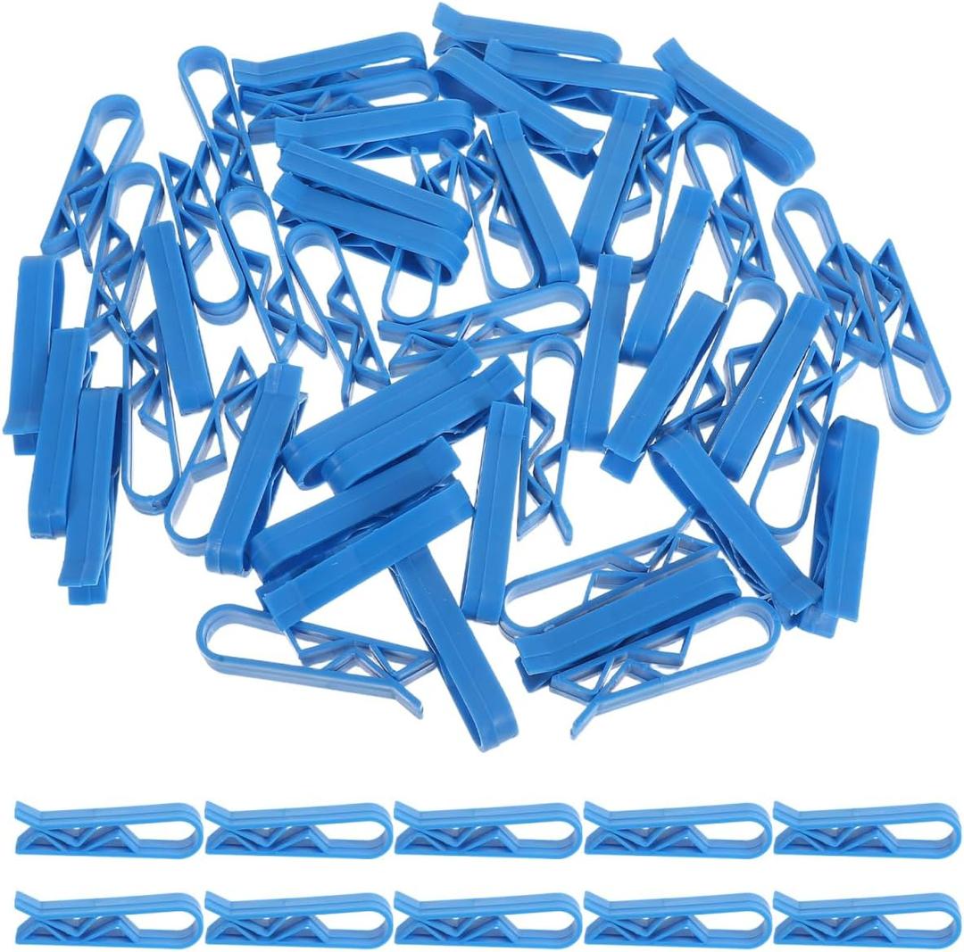2 x Cabilock Trash Bag Clips for Trash can 50 Pcs Plastic Garbage Bag Fixing Clips Anti-Slip Clamps for Kitchen Bathroom Office Use 2.16X0.59X0.39In