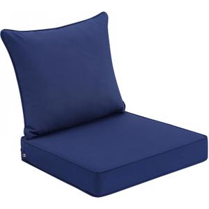 Outdoor Patio Chair Cushions 22x22 Inch, Waterproof Cushions for Deep Seat Patio Furniture, Replacement Cushion for Outdoor Furniture (Blue)