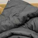 Houseri Black Comforter Set - Queen Size, Soft & Comfy, All Season, Plain Black, Lightweight & Fluffy Bedding for Men, Women, Boys & Girls