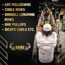 Gainz - V-Bar Cable Attachment/Landmine Handle for Barbell and Machines(Foldable) - T Bar, Double D, Multi Grip