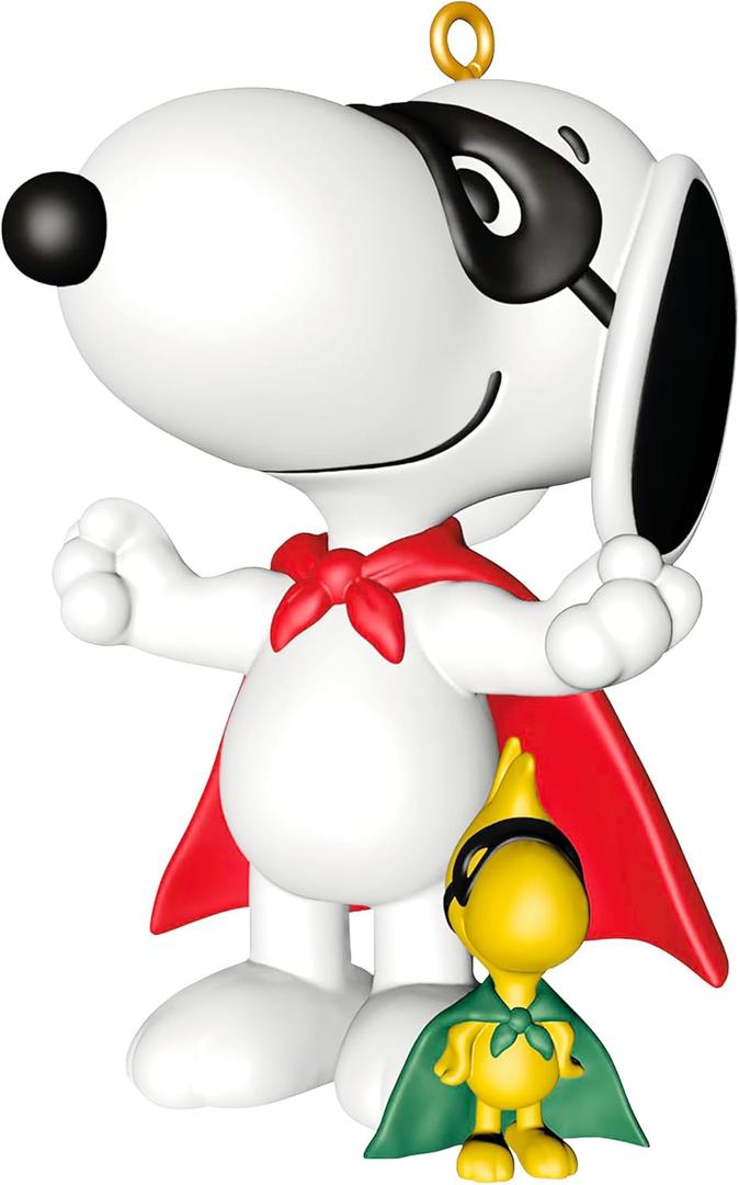 Hallmark Keepsake Christmas Ornament 2025, Peanuts Spotlight on Snoopy Masked Marvel, Gifts for Peanuts Fans