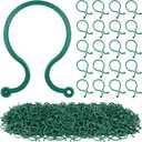 WILLBOND 400 Pcs Plastic Branch Light Clips - Christmas Tree Branch Clips Hanging Hooks Ornament Hanger for Attaching Mini Lights, Plants, Xmas Decorations