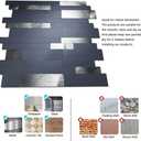 WEIMEISC 10-Sheet Peel and Stick Backsplash Tile, PVC Mixed Metal Stick on Backsplash Tiles for Kitchen (Grey+Frosted Grey)