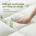 Twin Size Mattress Topper Viscose Made from Bamboo, Extra Thick Quilted Pillow Top, Naturally Cooling & Breathable for Hot Sleepers, Back Pain Relief, Deep Pocket Skirt Fits 6-18", Green