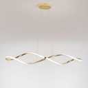 L39 inch Modern LED Dimmable Pendant Light, Adjustable Height Kitchen Island Lighting & Dining Room Chandelier, 28W LED Pendant Lights for Kitchen Island (Gold Plating)