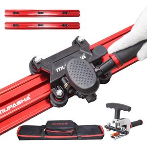MUFASHA 78 Inch Manual Tile Cutter, Professional Porcelain Slab Cutting Machine for Large format Ceramic Porcelain Tiles, Dual-Rails, Pliers, Locators, Rail Retainers, Tile Cutter Hand Tools, ML2000