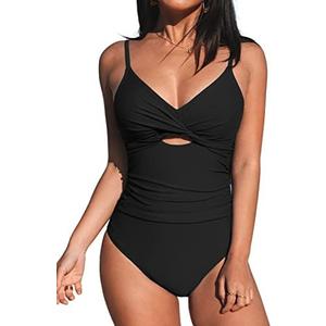 Buauty Women's One Piece Swimsuit Tummy Control Bathing Suits Cutout Swimwear Full Coverage Swim Suits 2025 M