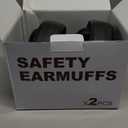 Floriogra 2 Pack 34dB Noise Canceling Headphones For Shooting, Hearing Protection Earmuffs, Ear Protection Headphones, Thickened Headband Ear Muff For Noise Reduction for Shooting, Construction,Mowing (Black+black)