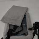 JOEJOY Deluxe Dog Booster Seat with Sturdy Metal Frame and Safety Leash for Small Pets up to 20 lbs - Portable Puppy Dog Car Seat with Thick Cushion and Storage Pockets for Small Dogs (Grey)