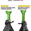 Jack Stands, 6 Ton (13,000 lbs) Capacity Heavy Duty, Double Locking Pin Safety, 14.2-23 Inch Adjustable Height Car Jack Stands for SUV, Truck, Van, Jeep, UTV/ATV - Pair (Green-Black)