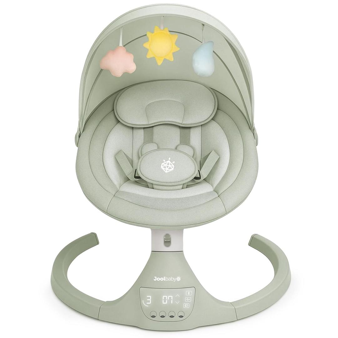 Jool Baby Nova Baby Swing for Infants – Bluetooth Music, Remote (Sage)