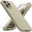 FlyReal Magnetic for iPhone 16 Pro Case, Compatible with MagSafe, (Integrated Silicone Camera Control Button) (Camera Protection) + Screen Protectors, Microfiber Lining Case 6.3", Khaki