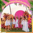 2 Set Pink and Orange Party Arch Backdrop Cover 7.2ft, 6ft Spandex Fitted Arch Covers Round Top Chiara Arches Backdrop Cover for Tequila Sunset Party Bridal Shower Decoration