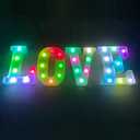 Colorful Marquee LED Letter Light - Lighting Letter Sign Night Light Party Home Wedding Bar Girls Room Decoration (Colorful A)