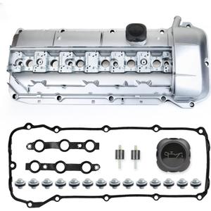 MITZONE Upgrade Aluminum Valve Cover Kit Compatible with 1998-08/2002 BMW Z3 323i 325i 328i 330i 525i 528i 530i X5 2.5L 2.8L 3.0L Part 11121432928