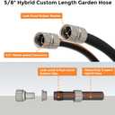 Giraffe Tools Garden Hose 5/8", Custom Length, Heavy Duty, No Kink, Flexible, Rubber Garden Hose, Leakproof Water Hose, 600 Burst PSI, 5ft Female to Female Hose