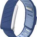 mimo Upgrade Durable Premium Silicone Sport Band for Whoop 5.0 Strap Men Women, Adjustable Waterproof Replacement Strap, Wristbands Straps for Whoop 5.0 Silicone Bands- Not Compatible with Gen 4 (Dark Blue & Light Blue)