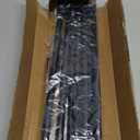 Curtain Rods for windows 66-120 inch, 5/8 inch Decorative Matte Black Splicing Heavy Duty Metal Curtain Rod set with Brackets