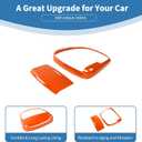 for Durango Overhead Console Panel Dome Light Cover Trim for Charger/Durango/300C 2011-Present Orange Interior Accessories 2pcs