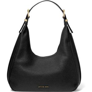 Michael Kors Women's Nolita Small Hobo Shoulder Bag (Gold-tone Hardware/Black)